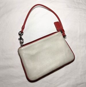 Coach Bags - Coach change purse white red heart leather Coach Bags - Coach change purse white red heart leather
